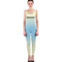 Cream Yellow To Baby Blue Bilinear Gradient One Piece Catsuit View1