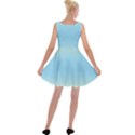 Cream Yellow To Baby Blue Bilinear Gradient Velvet Skater Dress View2