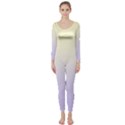 Cream Yellow To Pale Violet Linear Gradient Long Sleeve Catsuit View1