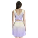 Cream Yellow To Pale Violet Linear Gradient Split Back Mini Dress  View2