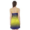 Navy Blue To Electric Yellow Bilinear Gradient Satin Night Slip View2