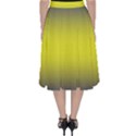 Navy Blue To Electric Yellow Bilinear Gradient Classic Midi Skirt View2