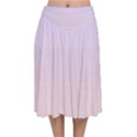 Pale Violet To Pale Pink Linear Gradient Velvet Flared Midi Skirt View1