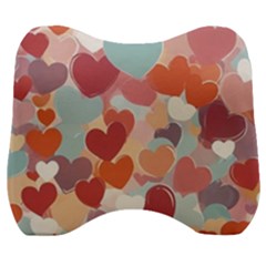 Valentines Day Hearts Romance Love Velour Head Support Cushion by Posterlux