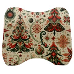 Christmas Tree Snow Velour Head Support Cushion by Bedest