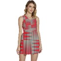 Zigzag Pattern Chevron Red Sleeveless High Waist Mini Dress View1