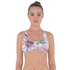 Flowers Pattern Floral Got No Strings Sports Bra by Sabxi