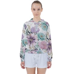 Flowers Pattern Floral Women s Tie Up Sweat by Sabxi