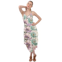 Flowers Pattern Floral Layered Bottom Dress by Sabxi