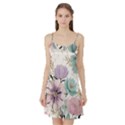 Flowers Pattern Floral Satin Night Slip View1