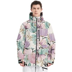 Flowers Pattern Floral Men s Multi Pockets Zip Ski And Snowboard Waterproof Breathable Jacket by Sabxi