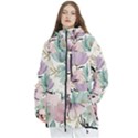 Flowers Pattern Floral Women s Multi Pockets Zip Ski and Snowboard Waterproof Breathable Jacket View1