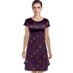 Moon Stars Pattern Cap Sleeve Nightdress by Sabxi