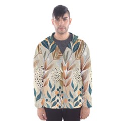 Leaves Pattern Flora Men s Hooded Windbreaker by Sabxi