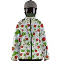 Strawberry Fruit Pattern Leaves Men s Zip Ski and Snowboard Waterproof Breathable Jacket View1