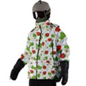 Strawberry Fruit Pattern Leaves Men s Zip Ski and Snowboard Waterproof Breathable Jacket View2