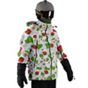 Strawberry Fruit Pattern Leaves Men s Zip Ski and Snowboard Waterproof Breathable Jacket View3