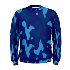 Blue Camouflage Pattern Men s Sweatshirt by kyorashop23