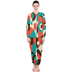 Retro Colorful Background, Retro Abstraction Onepiece Jumpsuit (ladies) by kyorashop23