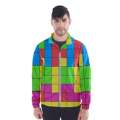 Tetris , Games, Rainbow Men s Windbreaker by kyorashop23