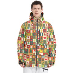 Template Christmas Pattern Men s Multi Pockets Zip Ski And Snowboard Waterproof Breathable Jacket by Proyonanggan