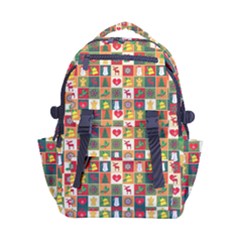 Template Christmas Pattern Carry-on Double Buckle Travel Backpack by Proyonanggan