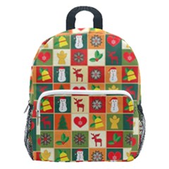 Template Christmas Pattern Kids  Age 5-10 Lightweight School Backpack With Side Pockets by Proyonanggan