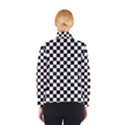 Pattern Checkered Squares Black White Pattern Women s Bomber Jacket View2