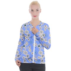 Abstract Pattern Casual Zip Up Jacket by Sabxi