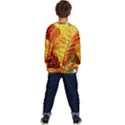 Leaves Plant Pattern Croton Nature Kids  Crewneck Sweatshirt View4