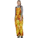 Leaves Plant Pattern Croton Nature Women s Side Zip Front Pouch Ski And Snowboard Bib Pants	 View2