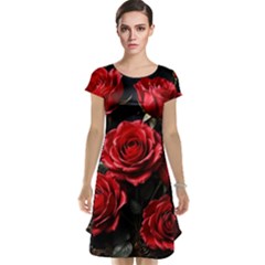 Red Roses Cap Sleeve Nightdress by Sabxi