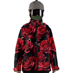 Red Roses Men s Zip Ski And Snowboard Waterproof Breathable Jacket by Sabxi