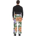 Embroidery Roses Floral Design Men s Side Zip Front Pouch Ski And Snowboard Bib Pants	 View4