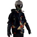 Korean Art Flowers Asian Pattern Men s Zip Ski and Snowboard Waterproof Breathable Jacket View3