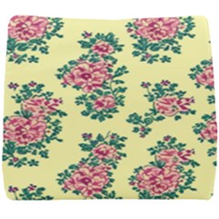 Retro 1880s Flowers Pattern 8 Seat Cushion by violetheavensky