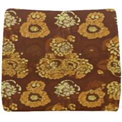 Mid Century Retro Floral 1970s 1960s Pattern 95 Seat Cushion by violetheavensky