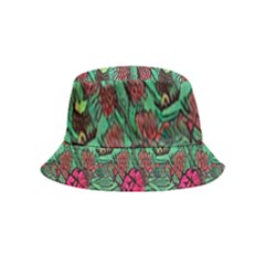 Retro 1880s Flowers Pattern 3 Bucket Hat (kids) by violetheavensky