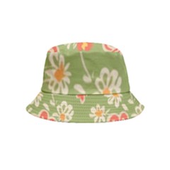 Retro 40s 50s Mexico Flowers Pattern 3 Inside Out Bucket Hat (kids) by violetheavensky