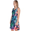 Hawaiian Flowers Hawaii Knee Length Skater Dress With Pockets View2