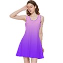 Cotton Candy Pink To Indigo Violet Linear Gradient Inside Out Racerback Dress View1