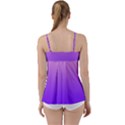 Cotton Candy Pink To Indigo Violet Linear Gradient Babydoll Tankini Top View2