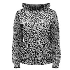 Black White Giraffe Pattern Women s Pullover Hoodie by DinkovaArt