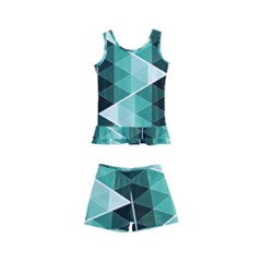 Triangles Pyramid Geometric Pattern Kids  Boyleg Swimsuit by Sabxi