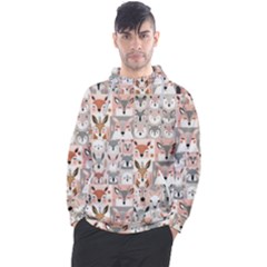 Mix Animal Faces Men s Pullover Hoodie by DinkovaArt