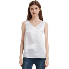 Women s V-Neck Sleeveless Satin Top Icon