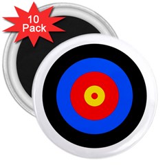 Target 3  Button Magnet (10 Pack) by hlehnerer