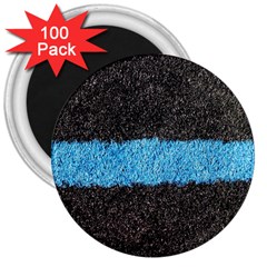 Black Blue Lawn 3  Button Magnet (100 Pack) by hlehnerer