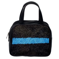 Black Blue Lawn Classic Handbag (one Side) by hlehnerer