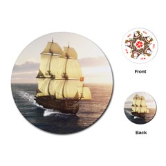 French Warship Playing Cards Single Design (round) by gatterwe